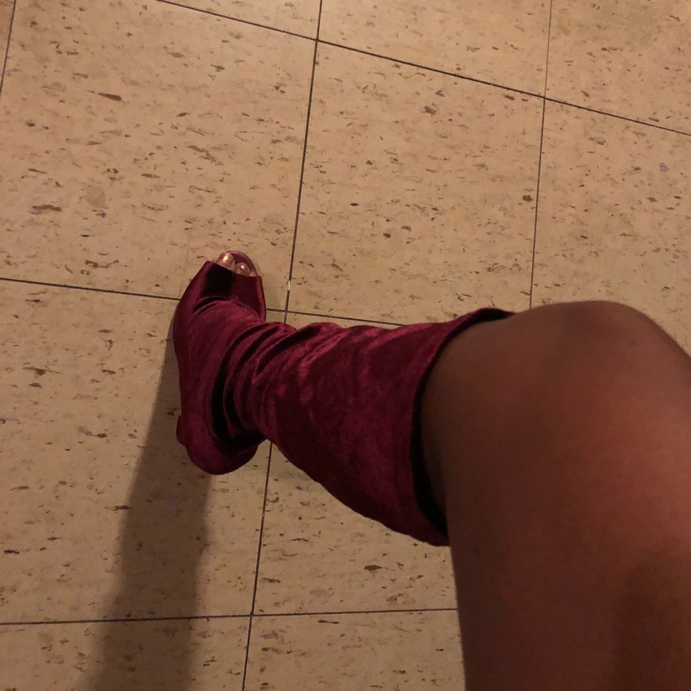 Wine colored boots